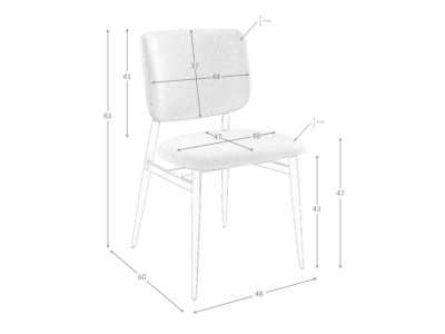 Designer chair with epoxy lacquered stainless steel structure - ANTONELLA
