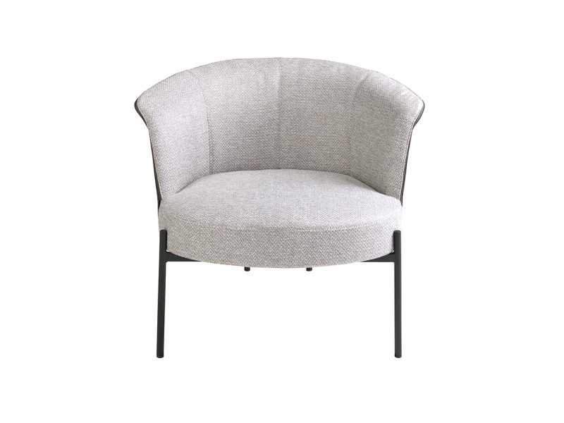 Fauteuil design tapissé avec structure en acier - MATTIA