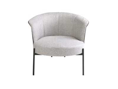 Fauteuil design tapissé avec structure en acier - MATTIA