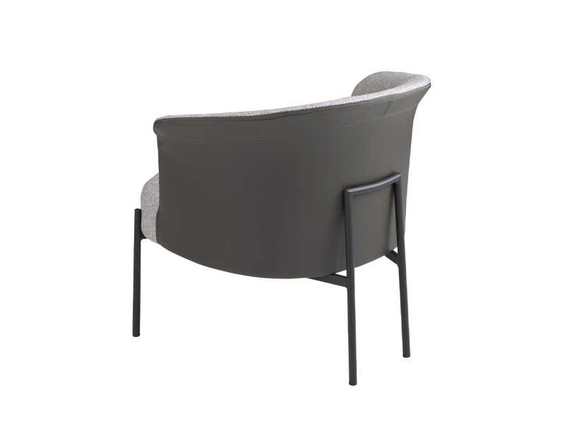 Sillón de diseño tapizado con estructura en acero - MATTIA