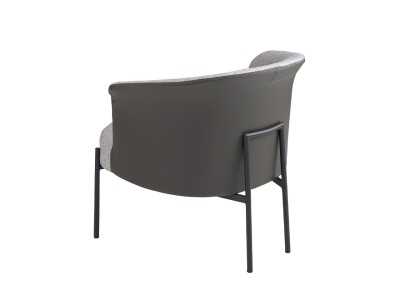 Fauteuil design tapissé avec structure en acier - MATTIA