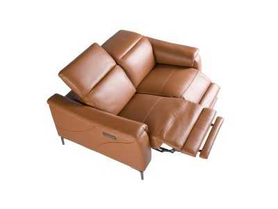 Relax sofa upholstered in leather - TARENTO