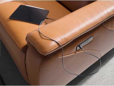 Relax sofa upholstered in leather - TARENTO