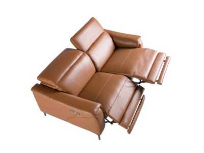 Relax sofa upholstered in leather - TARENTO