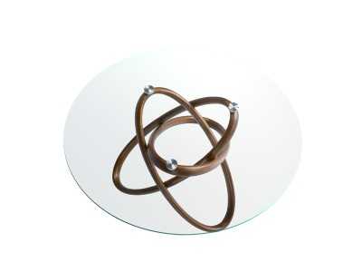 Round dining table with solid wood base - CESARE REDONDA Round dining table with solid wood base - CESARE REDONDA