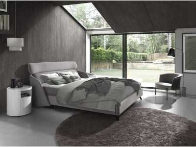 Round lacquered bedside table -RODO BLANCO