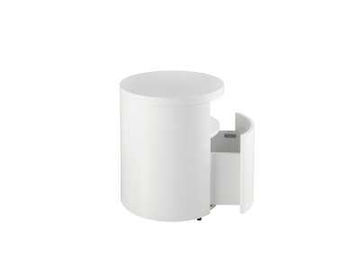 Round lacquered bedside table -RODO BLANCO