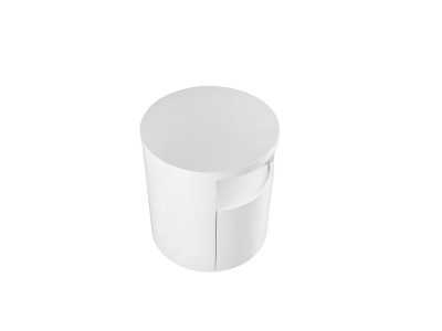 Round lacquered bedside table -RODO BLANCO