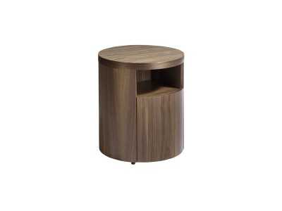 Round walnut bedside table - RODO NOGAL Round walnut bedside table - RODO NOGAL