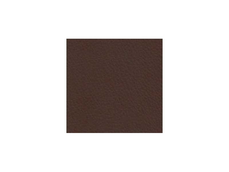 Complete designer bed upholstered in synthetic leather with walnut base - FLOWN