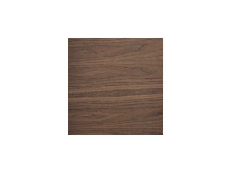 Upholstered bedside table with walnut wood base - FLOWN