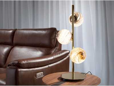Table lamp in steel and glass - VERNE
