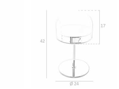 Lampe de table en acier et verre - MUSSO