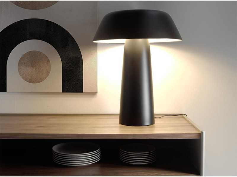 Lampe de table en acier inoxydable noir - LUGAND NOIR