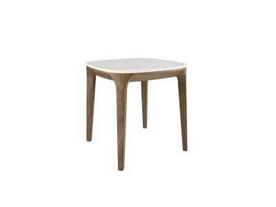 Corner table in walnut with porcelain marble top - BOTTE Corner table in walnut with porcelain marble top - BOTTE
