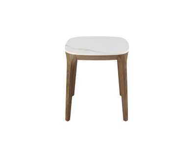 Corner table in walnut with porcelain marble top - BOTTE Corner table in walnut with porcelain marble top - BOTTE