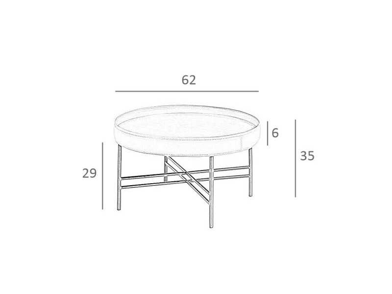 Set of round coffee tables in different heights - CAMILLE