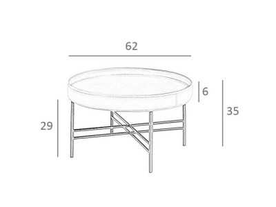 Ensemble de tables basses rondes de différentes hauteurs - CAMILLE