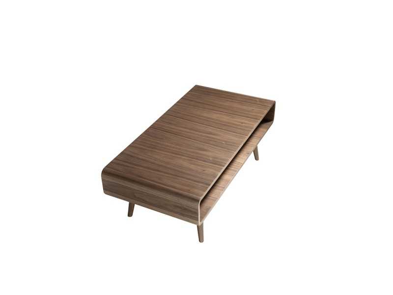 Mesa de centro chapada en nogal - RETRO