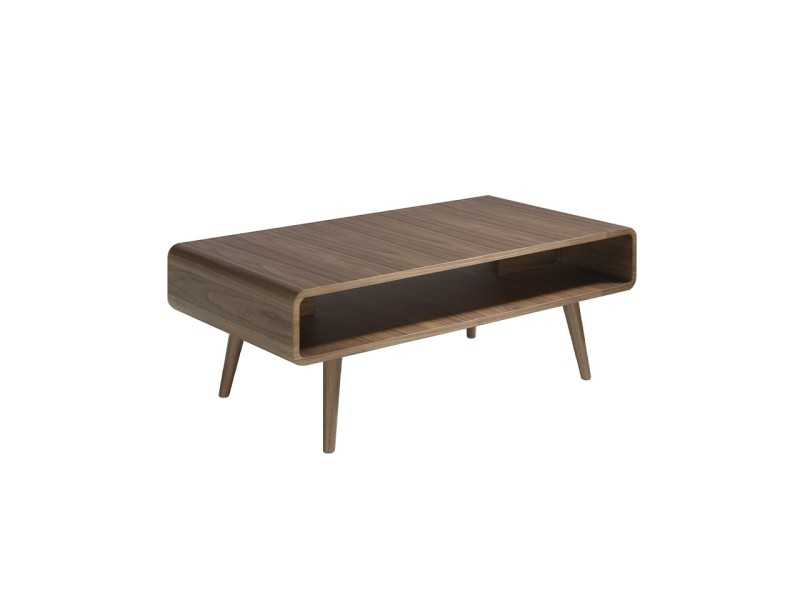 Table basse en placage de noyer - RETRO