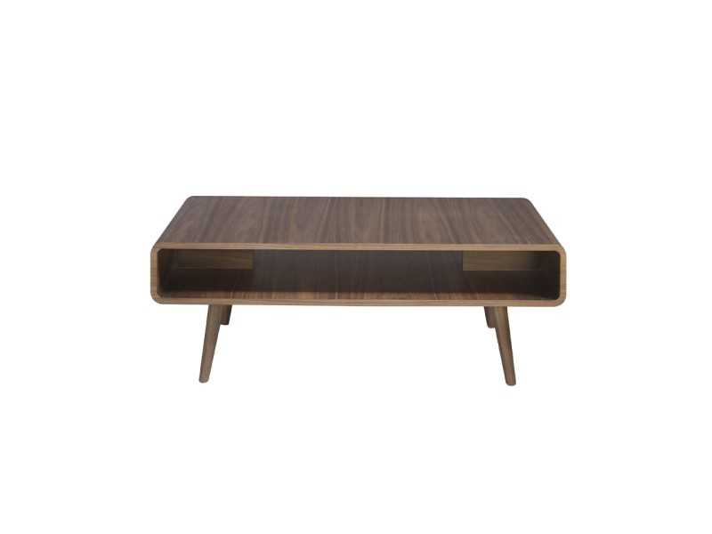 Mesa de centro chapada en nogal - RETRO