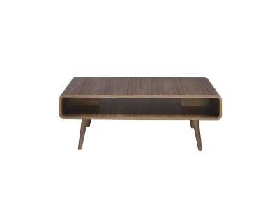 Table basse en placage de noyer - RETRO