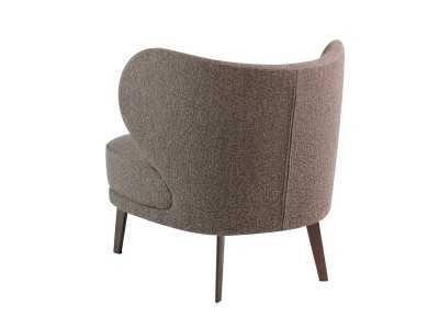 Fauteuil design tapissé avec pieds en acier inoxydable - AIMÉE Fauteuil design tapissé avec pieds en acier inoxydable - AIMÉE