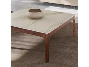 Oak wood coffee table with porcelain top - LAGOS 2