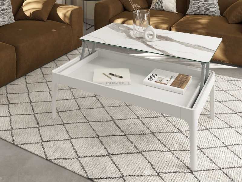 Lacquered coffee table with lifting top - LAGOS