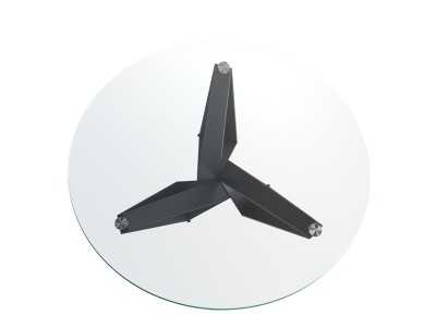 Round dining table with black epoxy stainless steel base - TAVIRA NEGRO Round dining table with black epoxy stainless steel base - TAVIRA NEGRO
