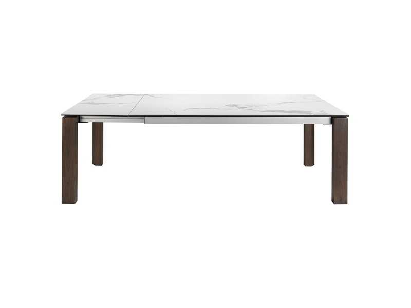 Table à manger extensible en noyer et plateau en porcelaine - AVIGNON