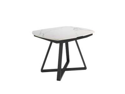 Extendable dining table in porcelain and steel base - MOSSET Extendable dining table in porcelain and steel base - MOSSET