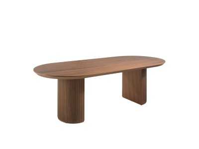 Table à manger ovale en noyer - BRIGHTON