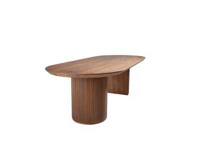 Oval dining table in walnut - BRIGHTON