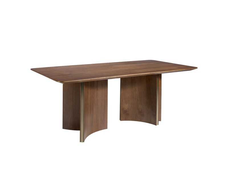Dining table in walnut with steel details - GRETA