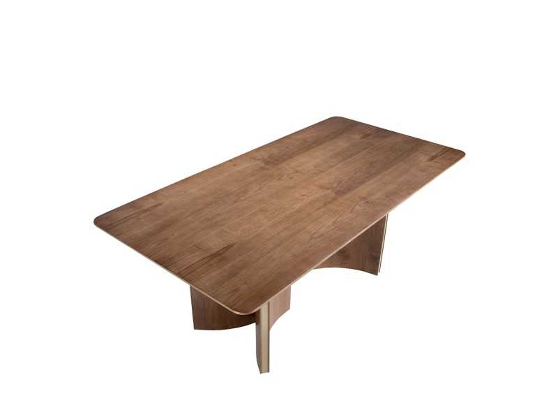 Dining table in walnut with steel details - GRETA