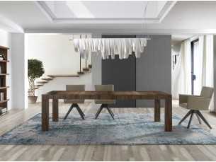 Extendable dining table in walnut - DAMME