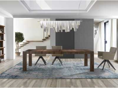 Mesa de comedor extensible de nogal - DAMME Mesa de comedor extensible de nogal - DAMME