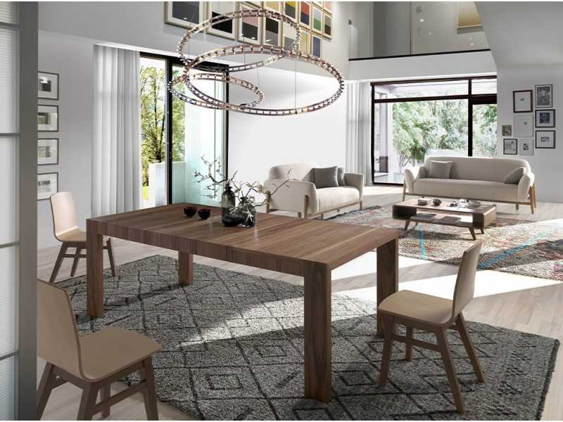 Mesa de comedor extensible de nogal - DAMME