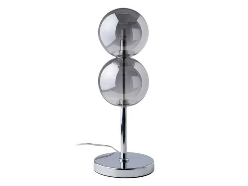Table lamp in chromed steel and glass - BULLES 3