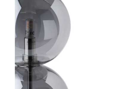 Table lamp in chromed steel and glass - BULLES 3