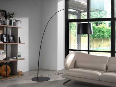 Black stainless steel floor lamp - EVERE