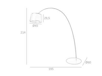 Black stainless steel floor lamp - EVERE