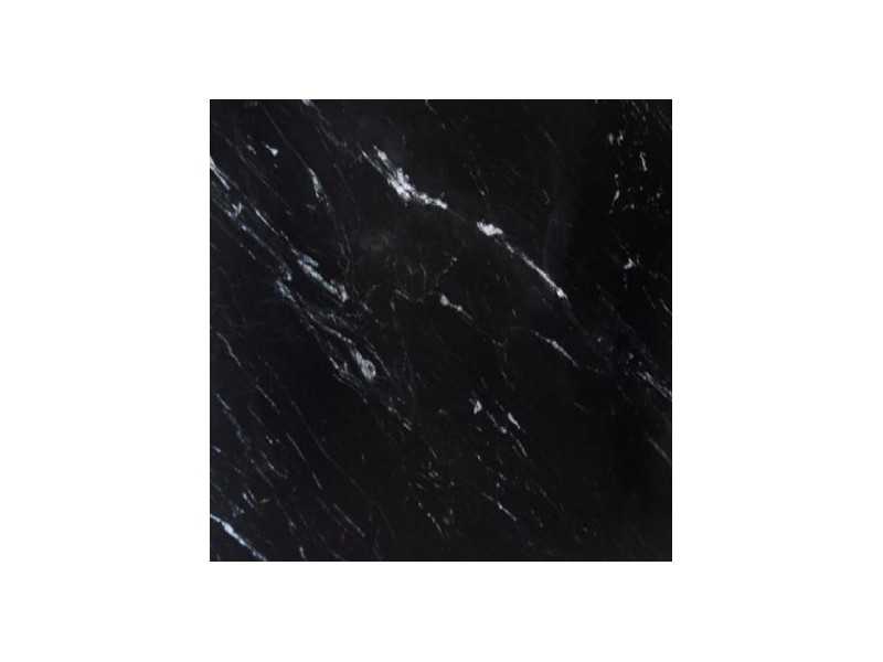 Lampe de table en acier poli et porcelaine noir - ASTRID NEGRO