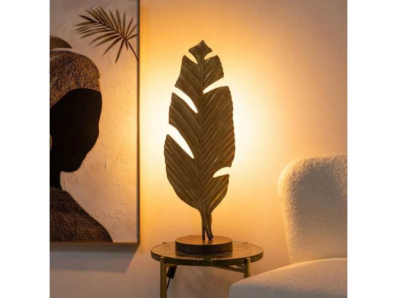 Table lamp in gold metal - HOJA
