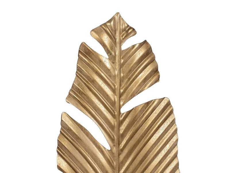 Lámpara de sobremesa en metal dorado - HOJA