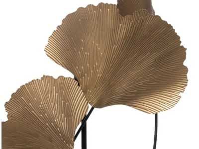 Lámpara de sobremesa en acero dorado - FEUILLES