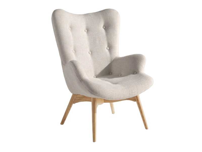Sillón tapizado con base en madera de fresno - TAYLOR
