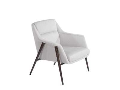 Upholstered armchair with lacquered stainless steel frame - WILSON Upholstered armchair with lacquered stainless steel frame - WILSON