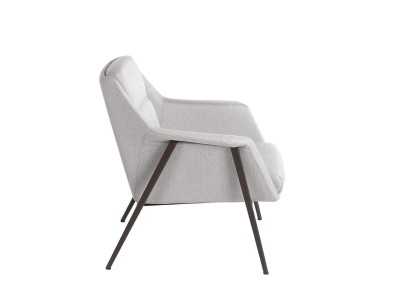 Upholstered armchair with lacquered stainless steel frame - WILSON Upholstered armchair with lacquered stainless steel frame - WILSON